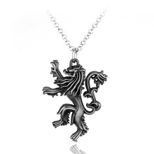 Load image into Gallery viewer, Game of Thrones necklace Stark family lion wolf dragon deer Lannister Targaryen Stark Baratheon Arryn Greyjoy family members