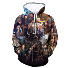 Load image into Gallery viewer, 2019 Hot TV Show Hoodies Fantastic Hoody The Throne Game 3D Print Hoodies Pullovers Lone Sleeve Sweatshirts Fashion Clothes