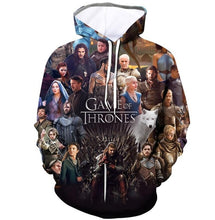 Load image into Gallery viewer, 2019 Hot TV Show Hoodies Fantastic Hoody The Throne Game 3D Print Hoodies Pullovers Lone Sleeve Sweatshirts Fashion Clothes