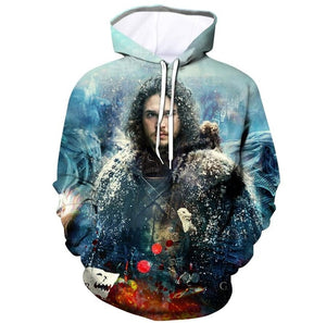 2019 Hot TV Show Hoodies Fantastic Hoody The Throne Game 3D Print Hoodies Pullovers Lone Sleeve Sweatshirts Fashion Clothes