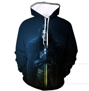 2019 Hot TV Show Hoodies Fantastic Hoody The Throne Game 3D Print Hoodies Pullovers Lone Sleeve Sweatshirts Fashion Clothes