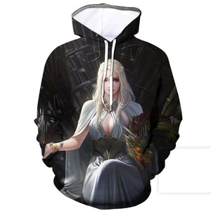 2019 Hot TV Show Hoodies Fantastic Hoody The Throne Game 3D Print Hoodies Pullovers Lone Sleeve Sweatshirts Fashion Clothes