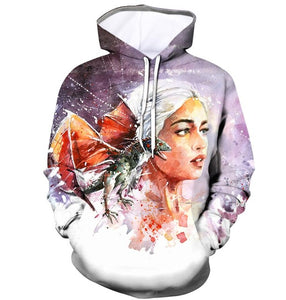 2019 Hot TV Show Hoodies Fantastic Hoody The Throne Game 3D Print Hoodies Pullovers Lone Sleeve Sweatshirts Fashion Clothes