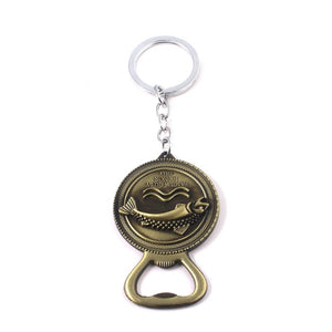 RJ Game of Thrones Keychain House Stark Wolf Beer Open Key Chains A Song Of Ice And Fire Targaryen Dragon Keyring Souvenirs Gift