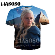 Load image into Gallery viewer, LIASOSO t-shirt 3D print Game of Thrones top Men women Anime streetwear t shirt Harajuku clothes punk tshirt Short Sleeve E294