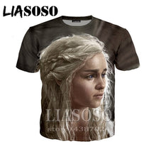 Load image into Gallery viewer, LIASOSO t-shirt 3D print Game of Thrones top Men women Anime streetwear t shirt Harajuku clothes punk tshirt Short Sleeve E294