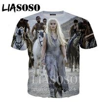 Load image into Gallery viewer, LIASOSO t-shirt 3D print Game of Thrones top Men women Anime streetwear t shirt Harajuku clothes punk tshirt Short Sleeve E294