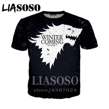 Load image into Gallery viewer, LIASOSO t-shirt 3D print Game of Thrones top Men women Anime streetwear t shirt Harajuku clothes punk tshirt Short Sleeve E294
