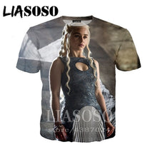 Load image into Gallery viewer, LIASOSO t-shirt 3D print Game of Thrones top Men women Anime streetwear t shirt Harajuku clothes punk tshirt Short Sleeve E294