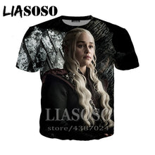 Load image into Gallery viewer, LIASOSO t-shirt 3D print Game of Thrones top Men women Anime streetwear t shirt Harajuku clothes punk tshirt Short Sleeve E294