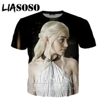Load image into Gallery viewer, LIASOSO t-shirt 3D print Game of Thrones top Men women Anime streetwear t shirt Harajuku clothes punk tshirt Short Sleeve E294