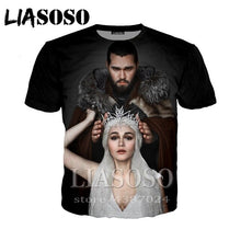 Load image into Gallery viewer, LIASOSO t-shirt 3D print Game of Thrones top Men women Anime streetwear t shirt Harajuku clothes punk tshirt Short Sleeve E294