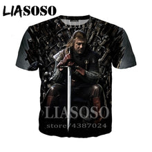 Load image into Gallery viewer, LIASOSO t-shirt 3D print Game of Thrones top Men women Anime streetwear t shirt Harajuku clothes punk tshirt Short Sleeve E294