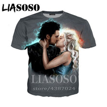 Load image into Gallery viewer, LIASOSO t-shirt 3D print Game of Thrones top Men women Anime streetwear t shirt Harajuku clothes punk tshirt Short Sleeve E294