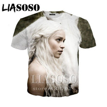 Load image into Gallery viewer, LIASOSO t-shirt 3D print Game of Thrones top Men women Anime streetwear t shirt Harajuku clothes punk tshirt Short Sleeve E294