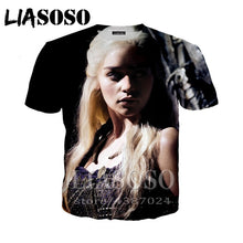 Load image into Gallery viewer, LIASOSO t-shirt 3D print Game of Thrones top Men women Anime streetwear t shirt Harajuku clothes punk tshirt Short Sleeve E294