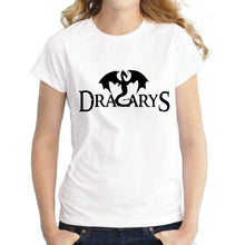 Load image into Gallery viewer, Dracarys Tshirt Women Mother of Dragon Winterfell Vogue T-Shirt Game of Thrones Harajuku Camiseta Mujer Korean Clothes Tops