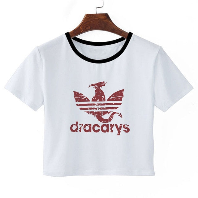 Hot Dracarys T-shirt Game Of Thrones Mother Of Dragons Daenerys Harajuku Crop Top Women's T Shirt 2019 Fashion Clothes Fans Gift