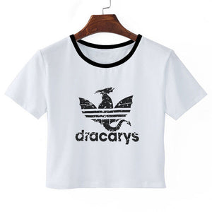 Hot Dracarys T-shirt Game Of Thrones Mother Of Dragons Daenerys Harajuku Crop Top Women's T Shirt 2019 Fashion Clothes Fans Gift