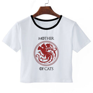 Hot Dracarys T-shirt Game Of Thrones Mother Of Dragons Daenerys Harajuku Crop Top Women's T Shirt 2019 Fashion Clothes Fans Gift