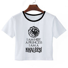 Load image into Gallery viewer, Hot Dracarys T-shirt Game Of Thrones Mother Of Dragons Daenerys Harajuku Crop Top Women&#39;s T Shirt 2019 Fashion Clothes Fans Gift