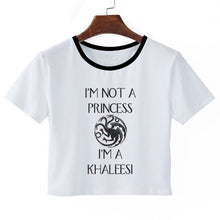 Load image into Gallery viewer, Hot Dracarys T-shirt Game Of Thrones Mother Of Dragons Daenerys Harajuku Crop Top Women&#39;s T Shirt 2019 Fashion Clothes Fans Gift