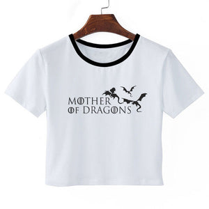 Hot Dracarys T-shirt Game Of Thrones Mother Of Dragons Daenerys Harajuku Crop Top Women's T Shirt 2019 Fashion Clothes Fans Gift