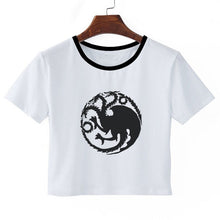 Load image into Gallery viewer, Hot Dracarys T-shirt Game Of Thrones Mother Of Dragons Daenerys Harajuku Crop Top Women&#39;s T Shirt 2019 Fashion Clothes Fans Gift