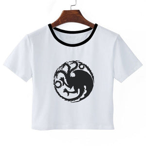 Hot Dracarys T-shirt Game Of Thrones Mother Of Dragons Daenerys Harajuku Crop Top Women's T Shirt 2019 Fashion Clothes Fans Gift