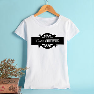 NEW Game Of Thrones T Shirt Women Casual Female Loose T-shirt Cotton Elastic O-Neck Breathable Leisure Tee Shirt Fashion Clothes