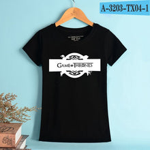 Load image into Gallery viewer, NEW Game Of Thrones T Shirt Women Casual Female Loose T-shirt Cotton Elastic O-Neck Breathable Leisure Tee Shirt Fashion Clothes