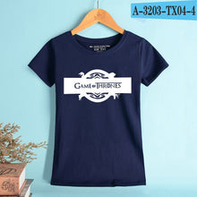 Load image into Gallery viewer, NEW Game Of Thrones T Shirt Women Casual Female Loose T-shirt Cotton Elastic O-Neck Breathable Leisure Tee Shirt Fashion Clothes