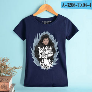 NEW Game Of Thrones T Shirt Women Casual Female Loose T-shirt Cotton Elastic O-Neck Breathable Leisure Tee Shirt Fashion Clothes