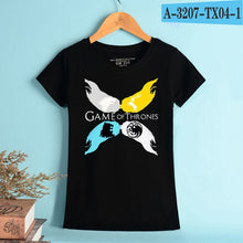 Load image into Gallery viewer, NEW Game Of Thrones T Shirt Women Casual Female Loose T-shirt Cotton Elastic O-Neck Breathable Leisure Tee Shirt Fashion Clothes