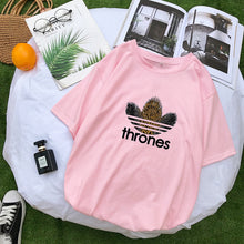 Load image into Gallery viewer, Women Shirt Game of Thrones Printed T Shirts Fashion Short Sleeve Streetwear Harajuku Tumblr Ulzzang Tops Camiseta Mujer Clothes