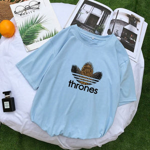 Women Shirt Game of Thrones Printed T Shirts Fashion Short Sleeve Streetwear Harajuku Tumblr Ulzzang Tops Camiseta Mujer Clothes