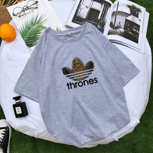 Women Shirt Game of Thrones Printed T Shirts Fashion Short Sleeve Streetwear Harajuku Tumblr Ulzzang Tops Camiseta Mujer Clothes