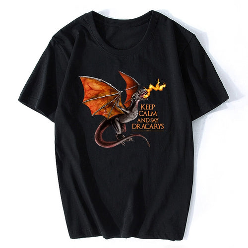 NEW Dracarys T Shirts Game of Thrones Daenerys T-Shirt Mother of Dragon Harajuku Vintage Mujer Aesthetic Clothes Women Shirt